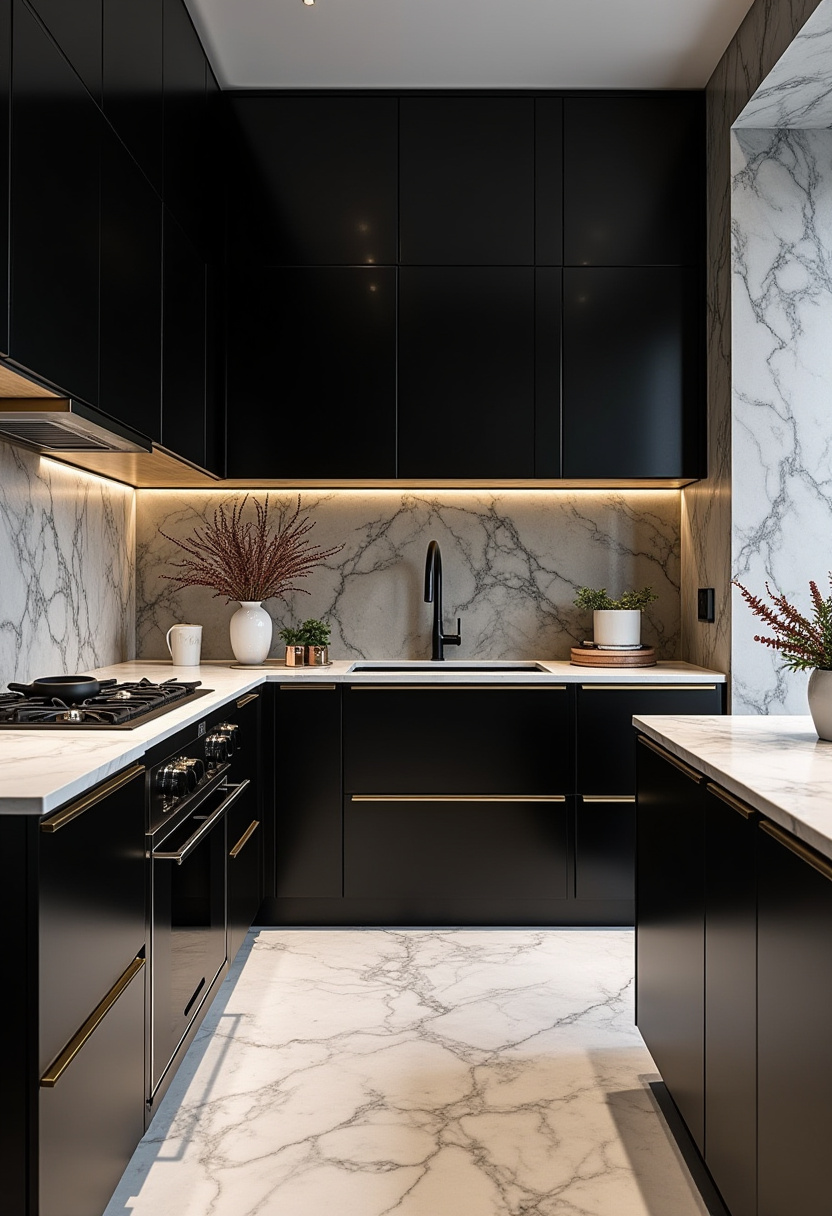 Black And White Kitchen 17