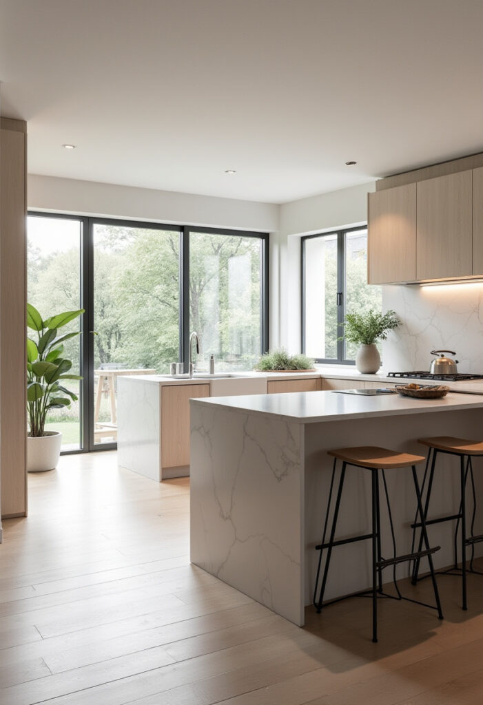 L Shaped Kitchen With Island 1