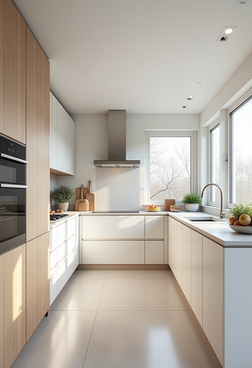 L Shaped Modular Kitchen 1