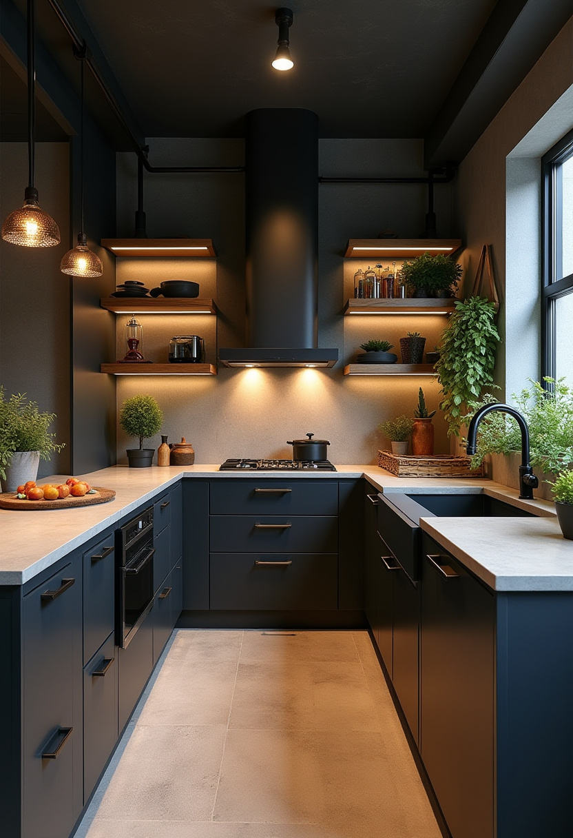 L Shaped Modular Kitchen 2