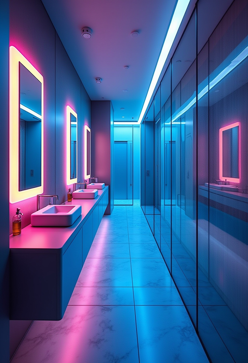 Long Bathroom Design 9