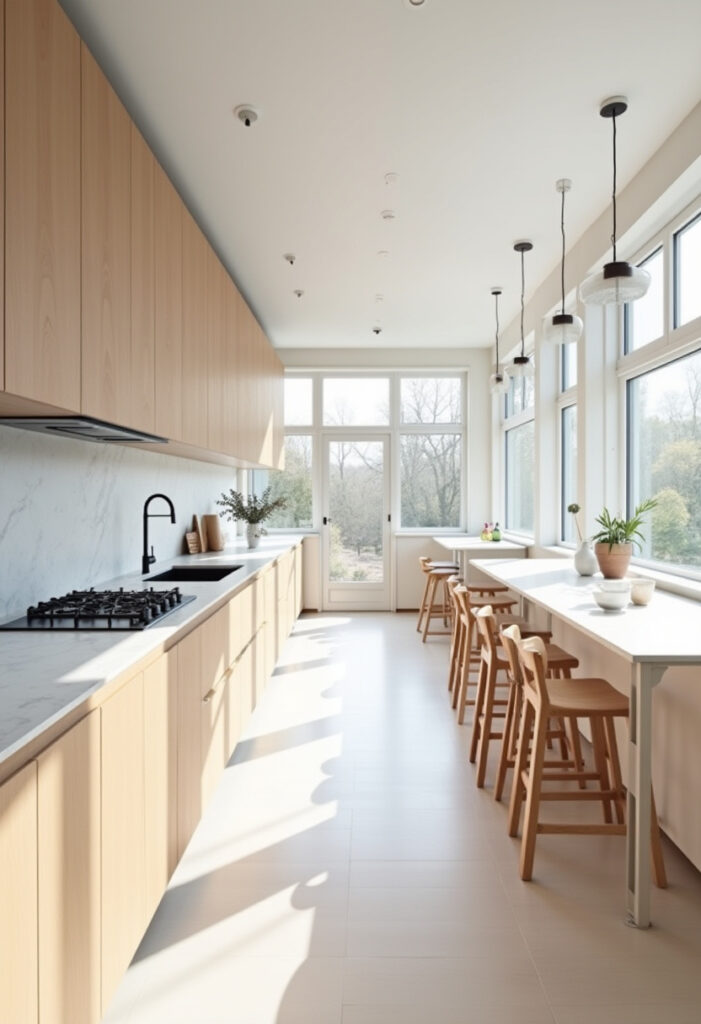 Long Kitchen Design 1