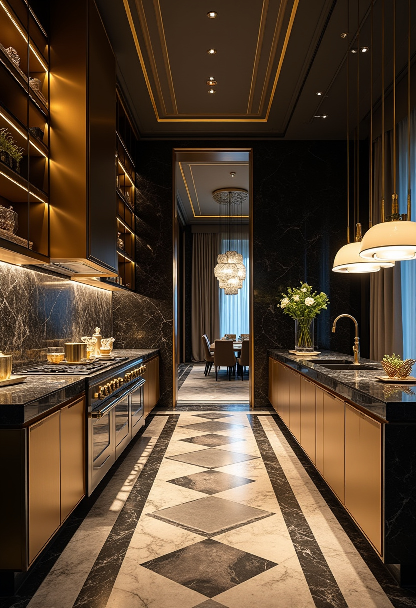 Long Kitchen Design 9