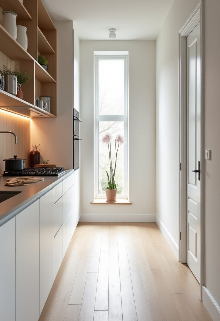 Narrow Kitchen Design 1