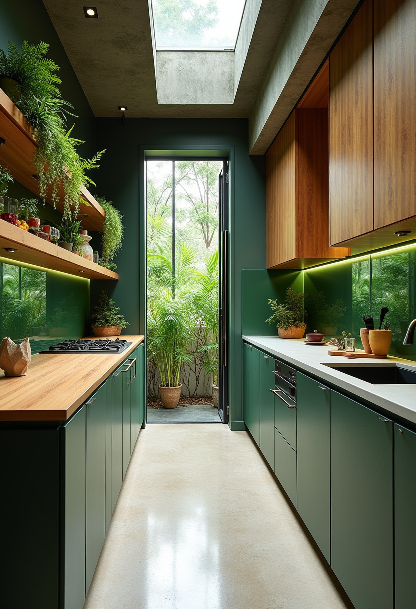 Narrow Kitchen Design 10