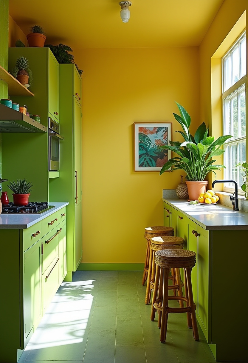 Narrow Kitchen Design 13