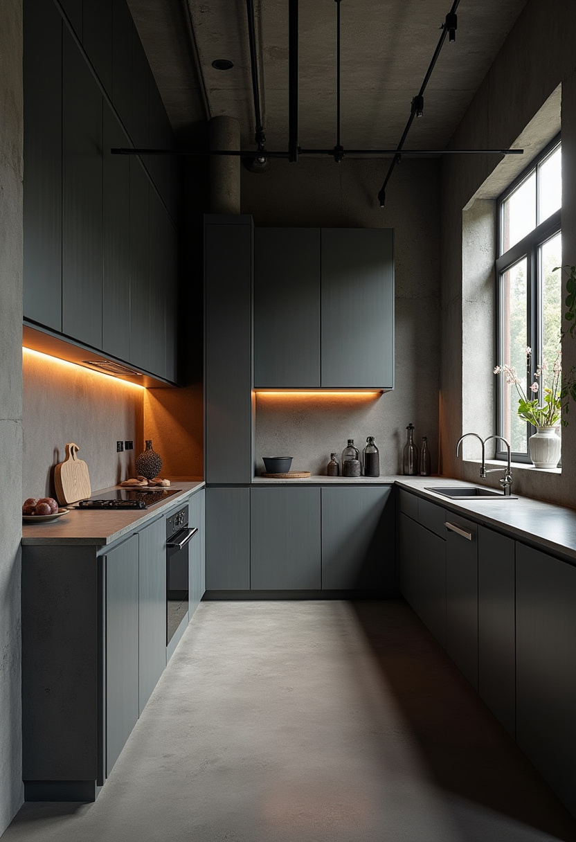 Narrow Kitchen Design 15