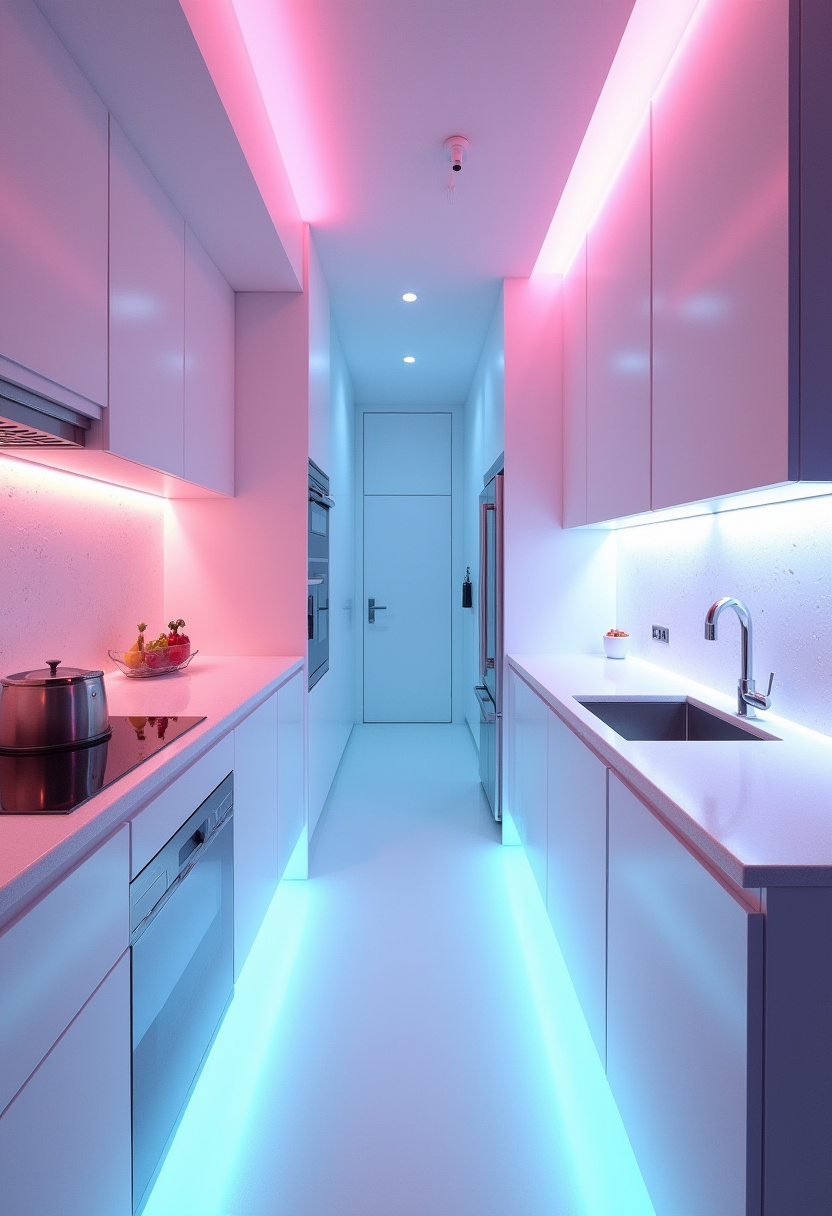 Narrow Kitchen Design 20