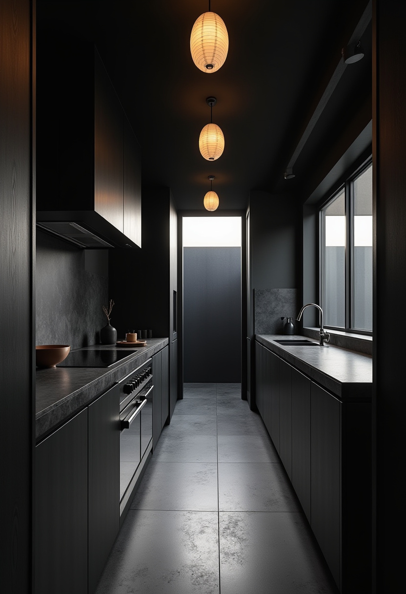 Narrow Kitchen Design 23
