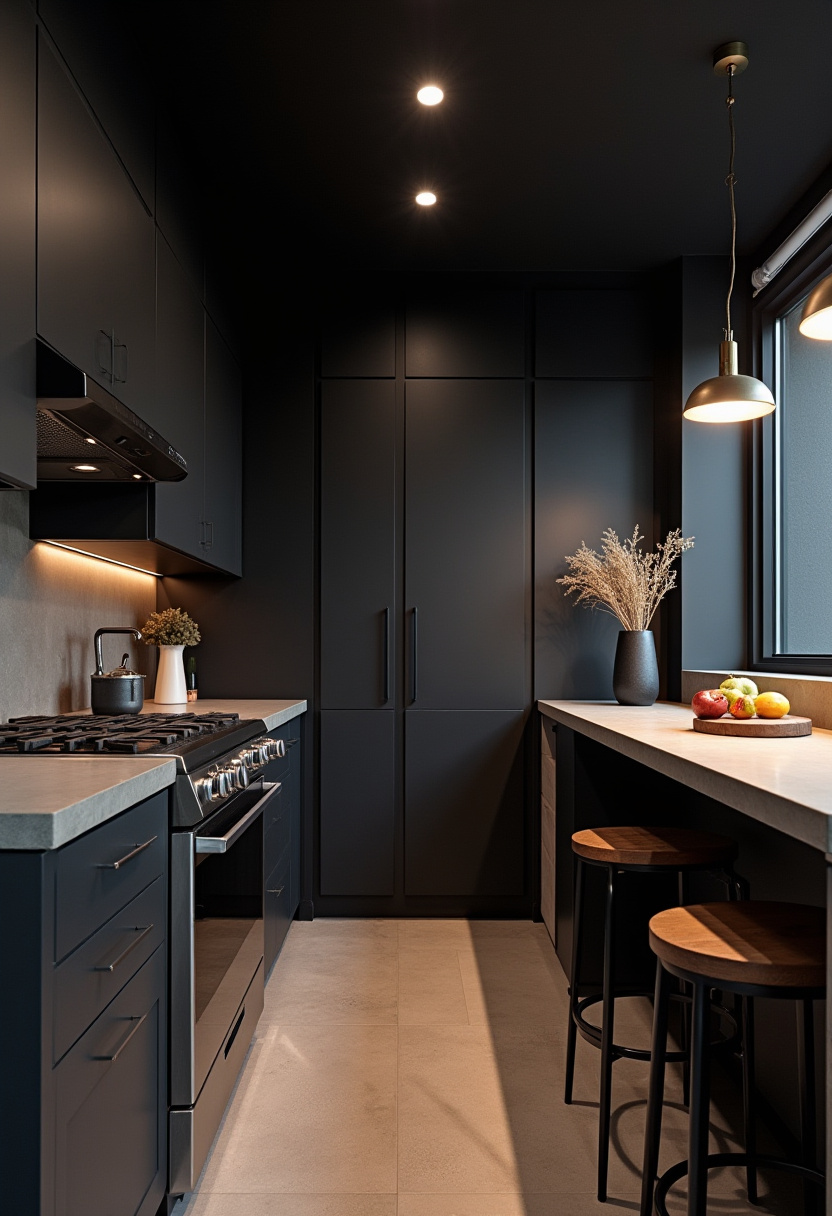 Narrow Kitchen Design 26