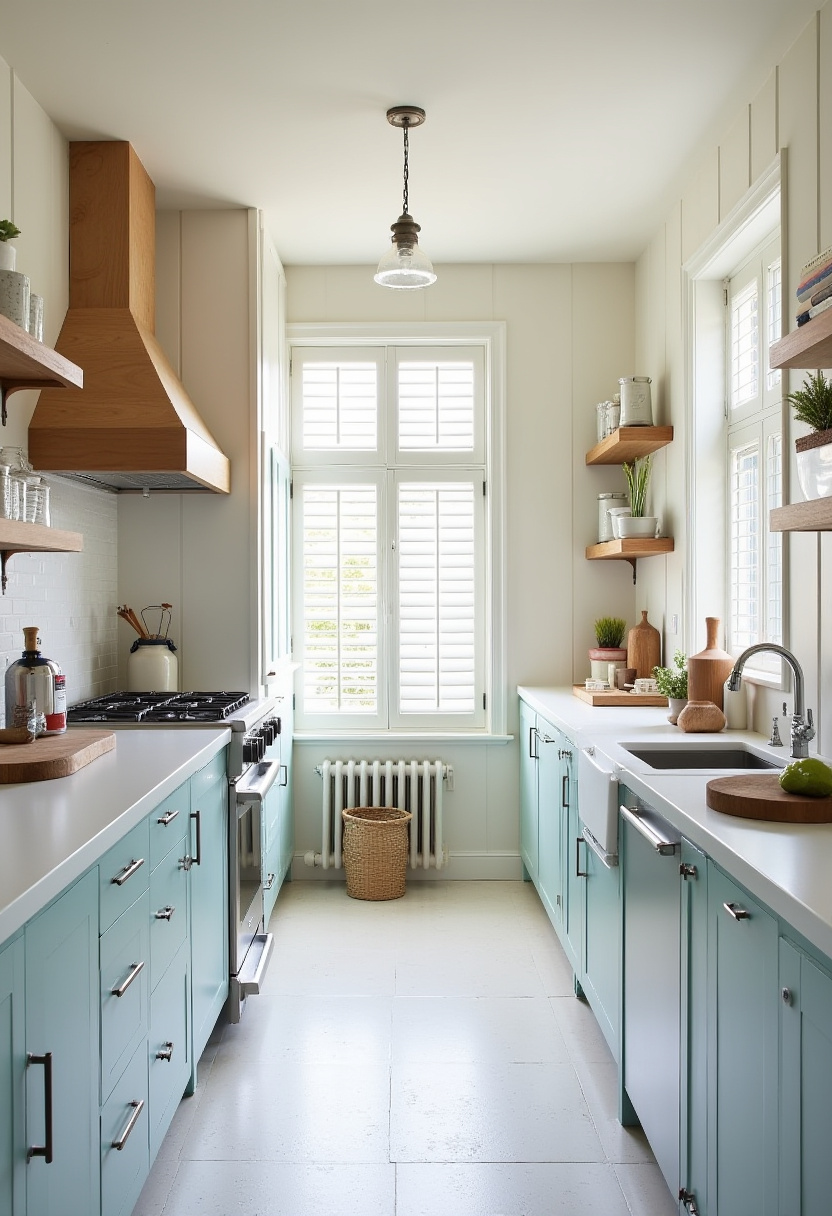 Narrow Kitchen Design 6