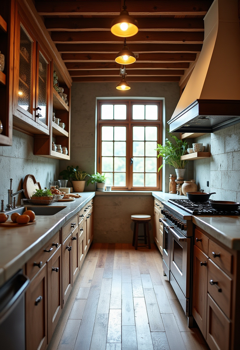 Narrow Kitchen Design 7