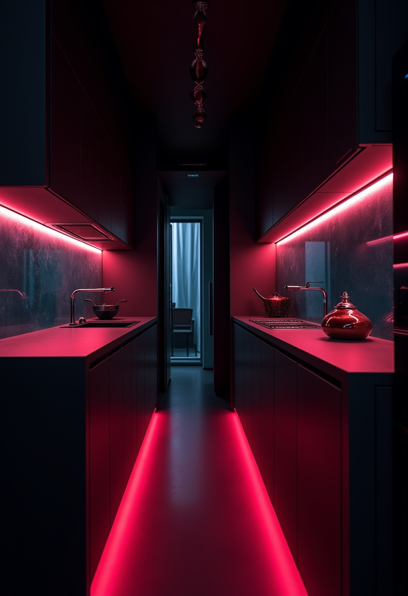 Narrow Kitchen Design 8