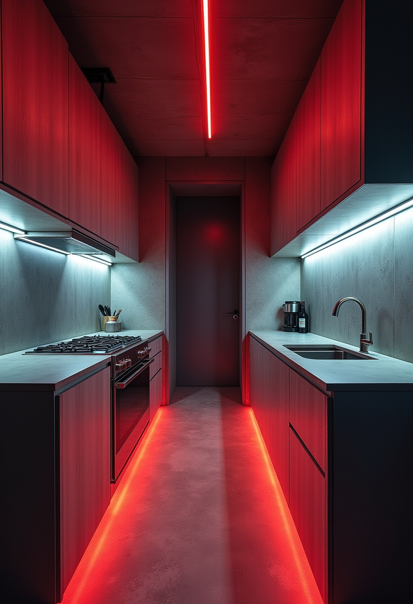 Narrow Kitchen Idea 11