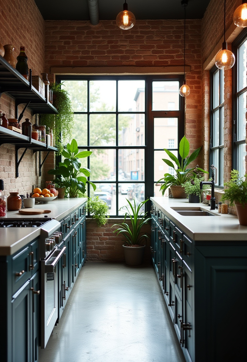 Narrow Kitchen Idea 14