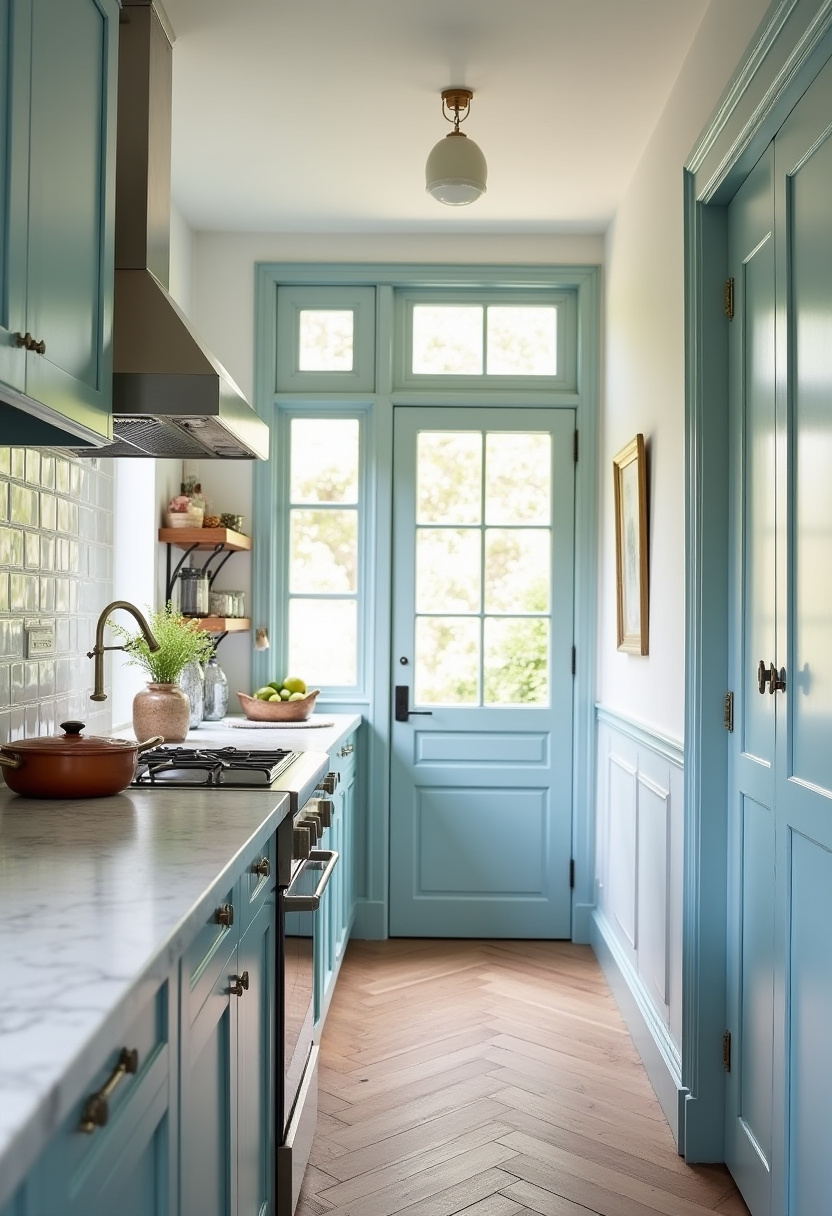 Narrow Kitchen Idea 17