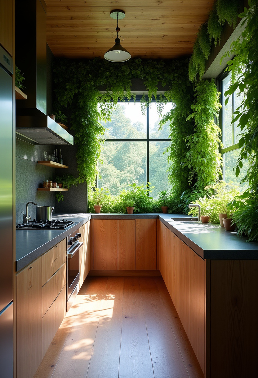 Narrow Kitchen Idea 18