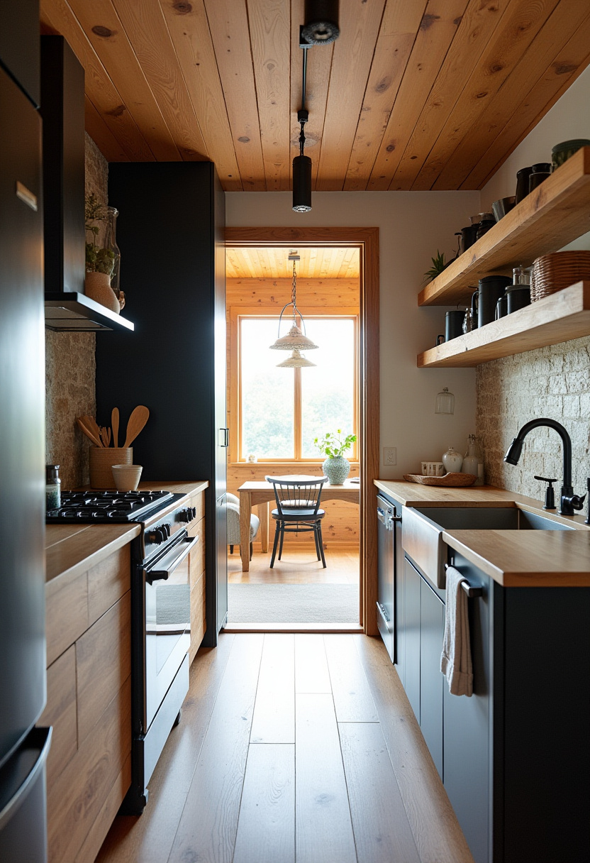 Narrow Kitchen Idea 22