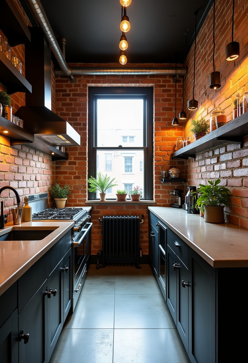 Narrow Kitchen Idea 28
