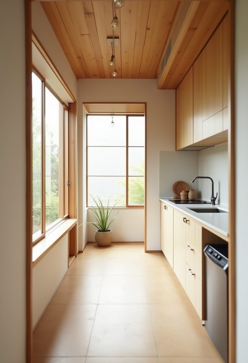 Narrow Kitchen Idea 9