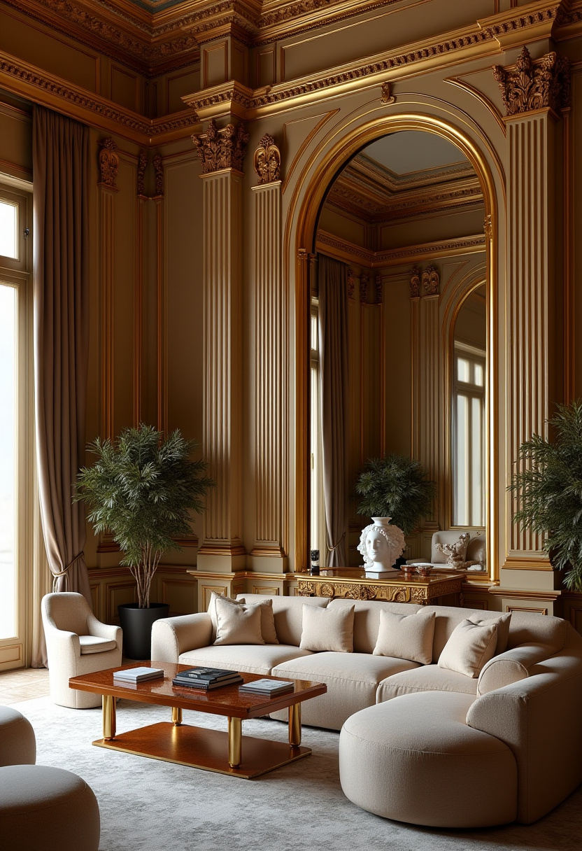 Neoclassic Living Room Design 7