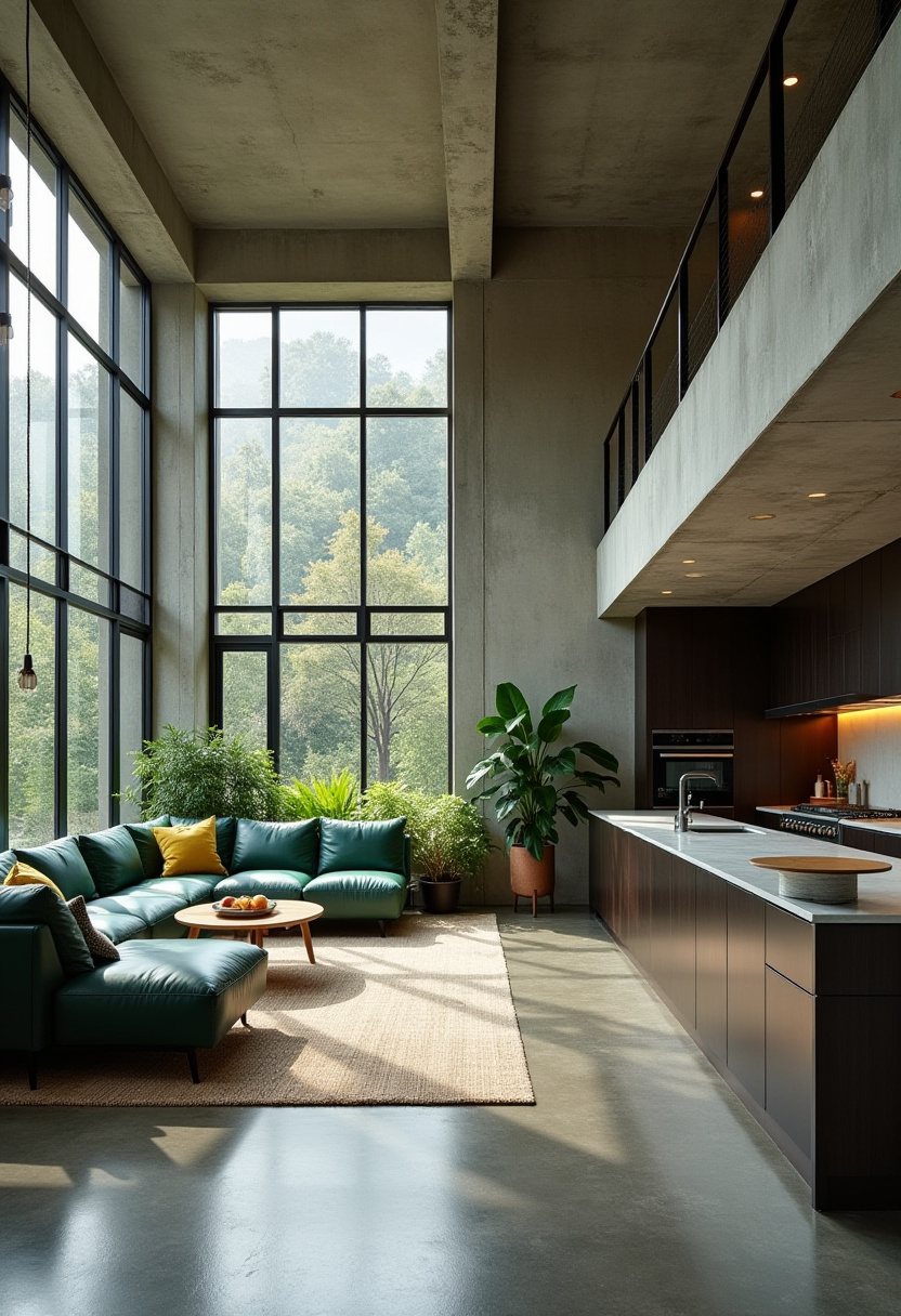 Open Space Living Room And Kitchen 11