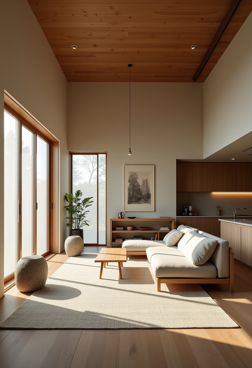 Open Space Living Room And Kitchen 16