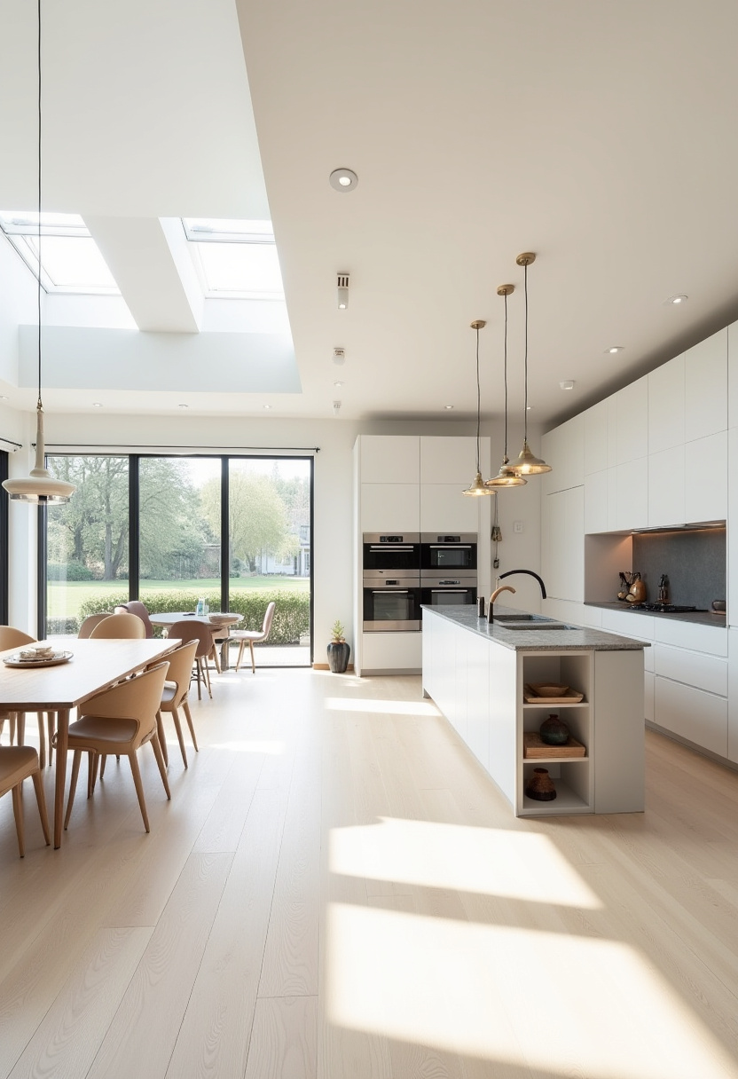 Open Space Living Room And Kitchen 24