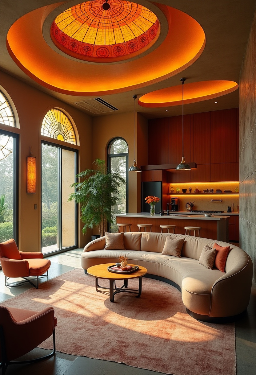 Open Space Living Room And Kitchen 25