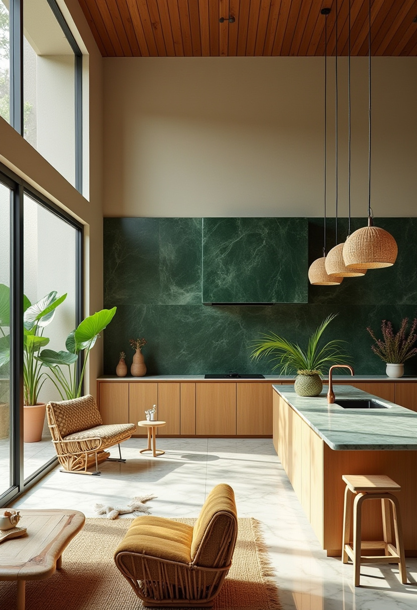 Open Space Living Room And Kitchen 26