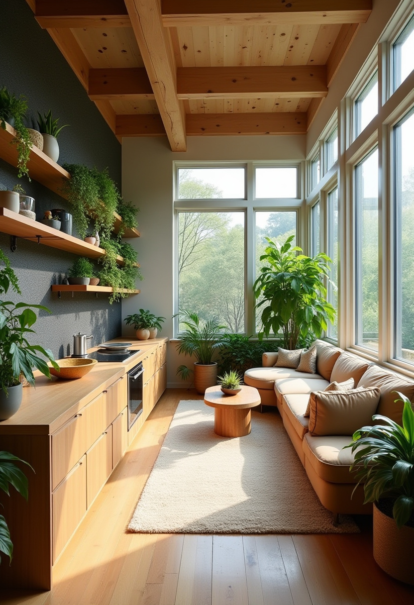 Open Space Living Room And Kitchen 3