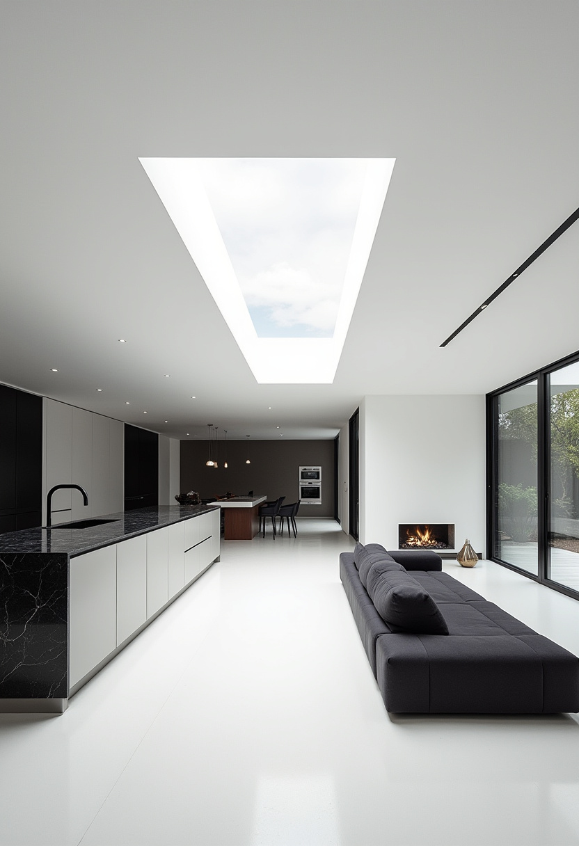 Open Space Living Room And Kitchen 7