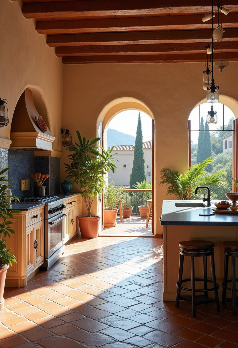 Open Area Kitchen And Living Room 13