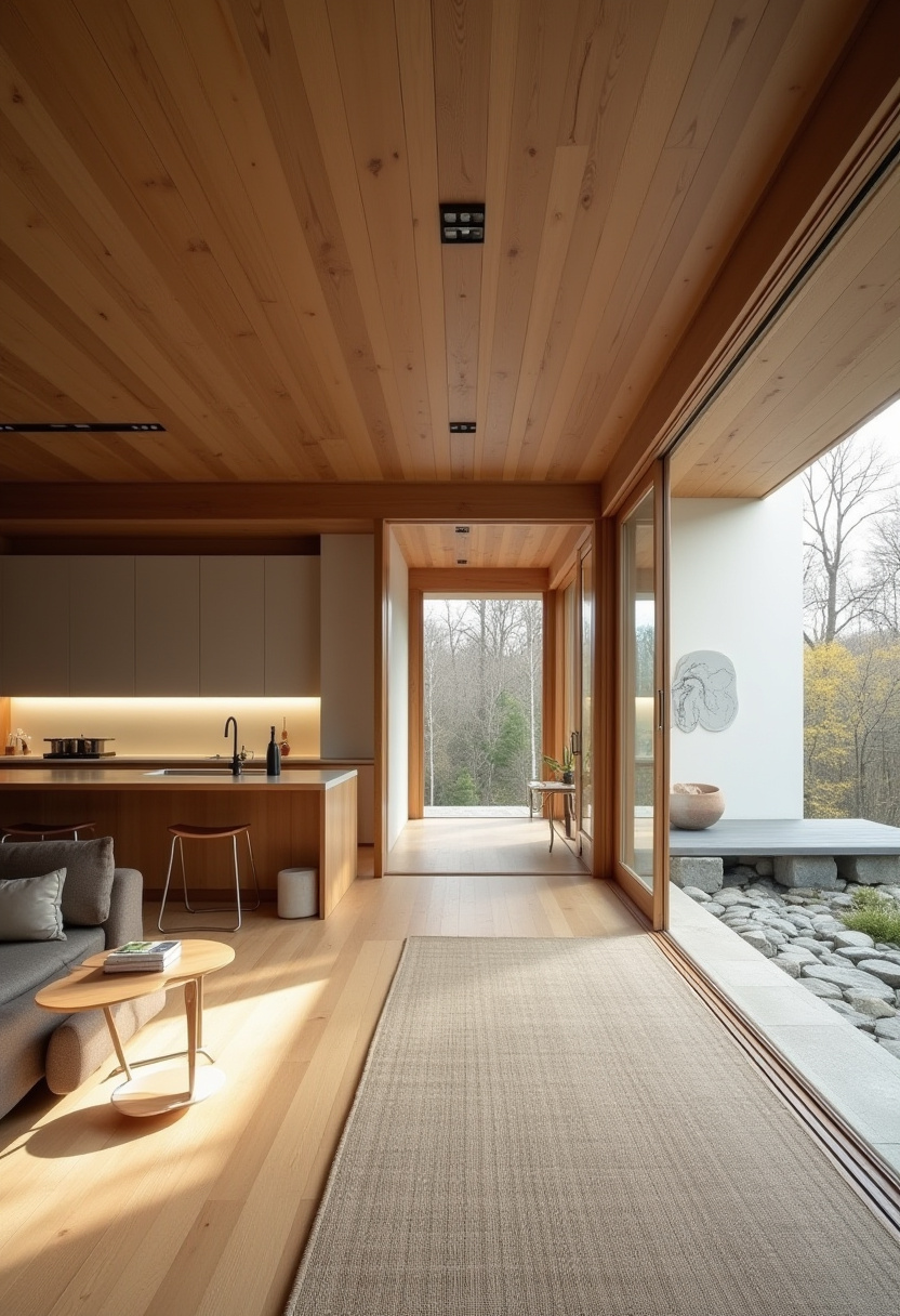 Open Area Kitchen And Living Room 14