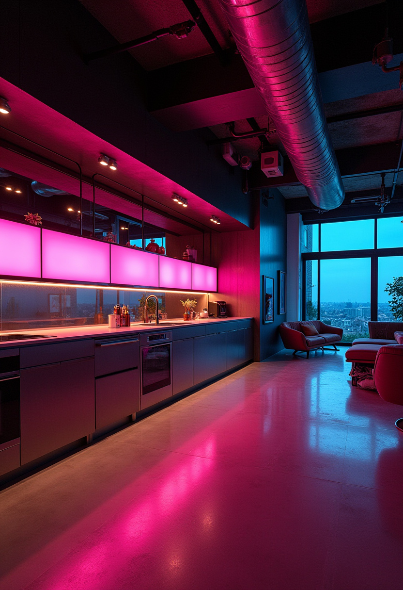 Open Area Kitchen And Living Room 17