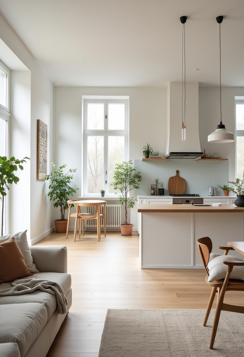 Open Area Kitchen And Living Room 22