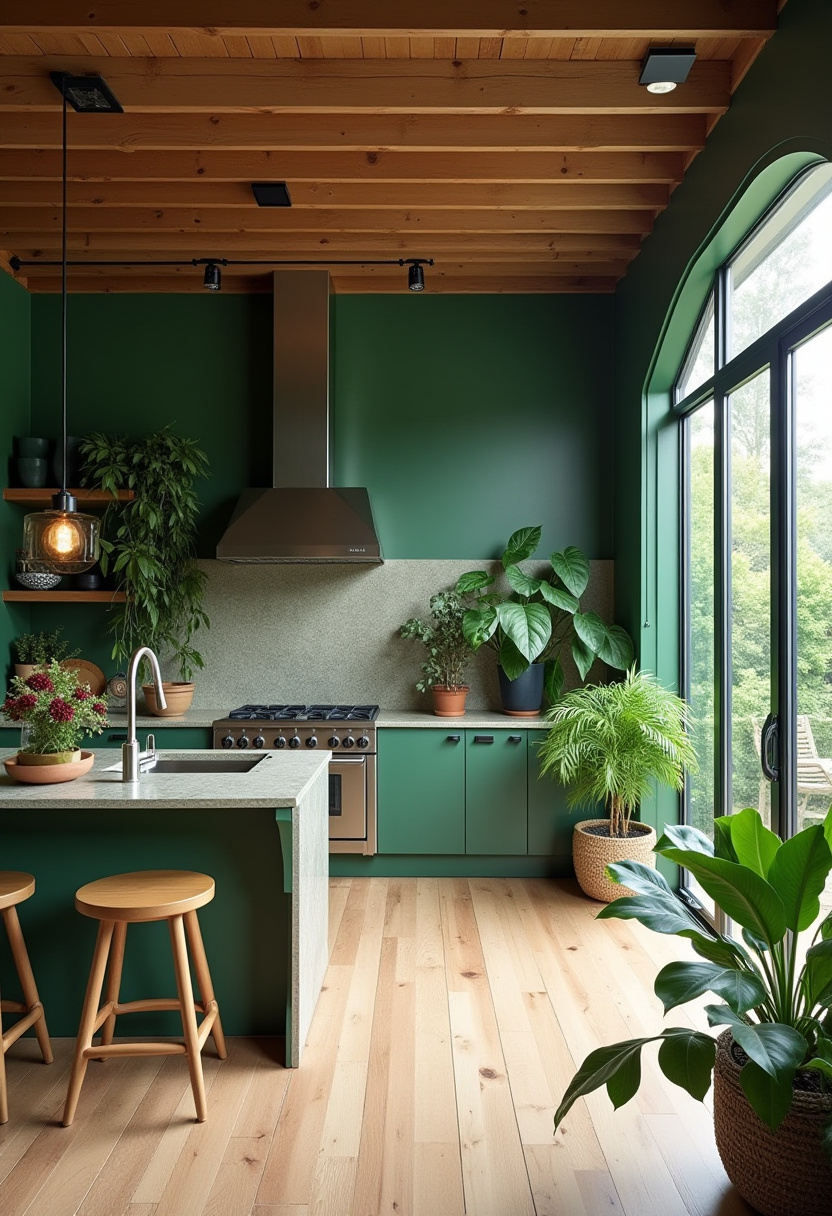 Open Area Kitchen And Living Room 26