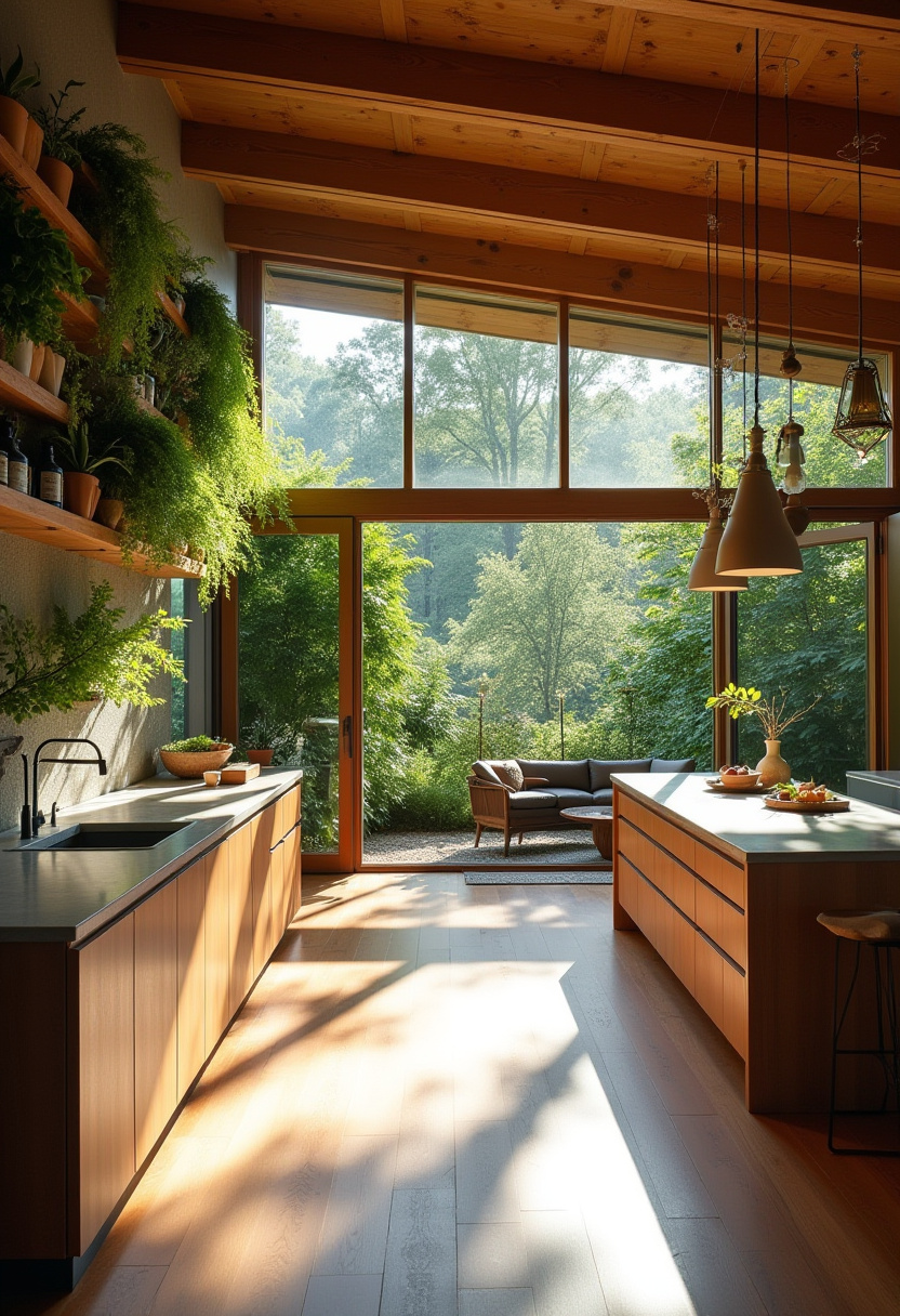 Open Area Kitchen And Living Room 4