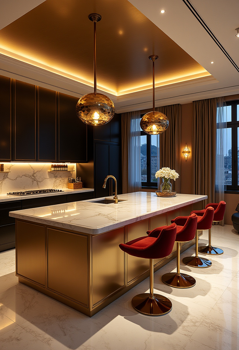 Open Kitchen And Living Room With Island 10