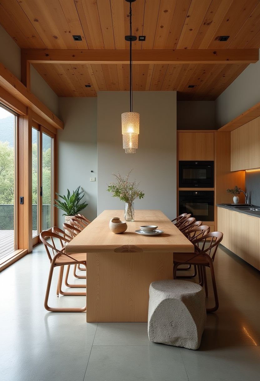 Open Kitchen And Living Room With Island 12