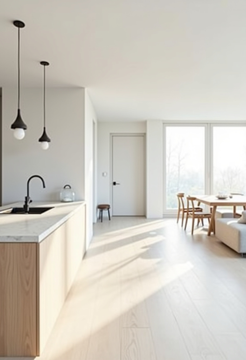 Open Kitchen And Living Room With Island 28