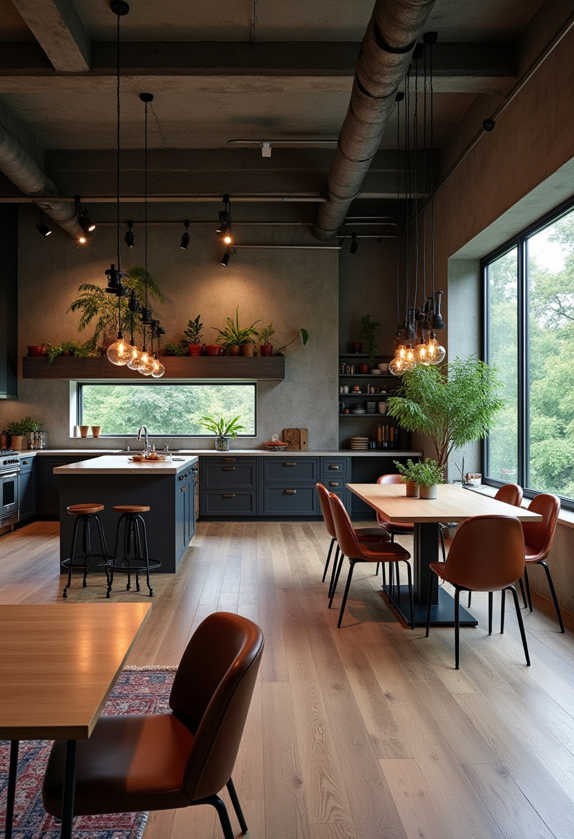 Open Kitchen Dining And Living Room 15