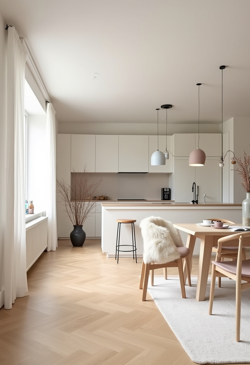 Open Kitchen Dining And Living Room 17