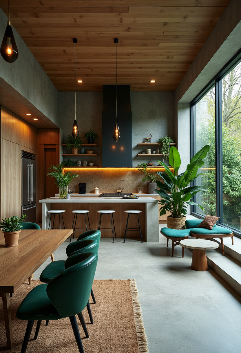 Open Kitchen Dining And Living Room 2