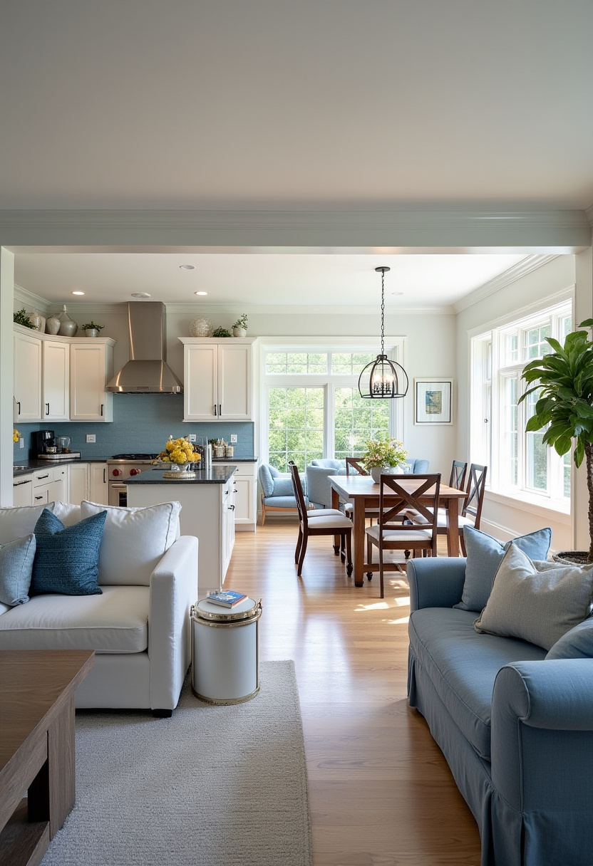 Open Kitchen Dining And Living Room 23