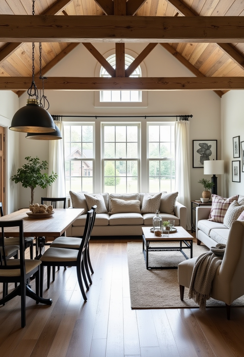 Open Kitchen Dining And Living Room 9