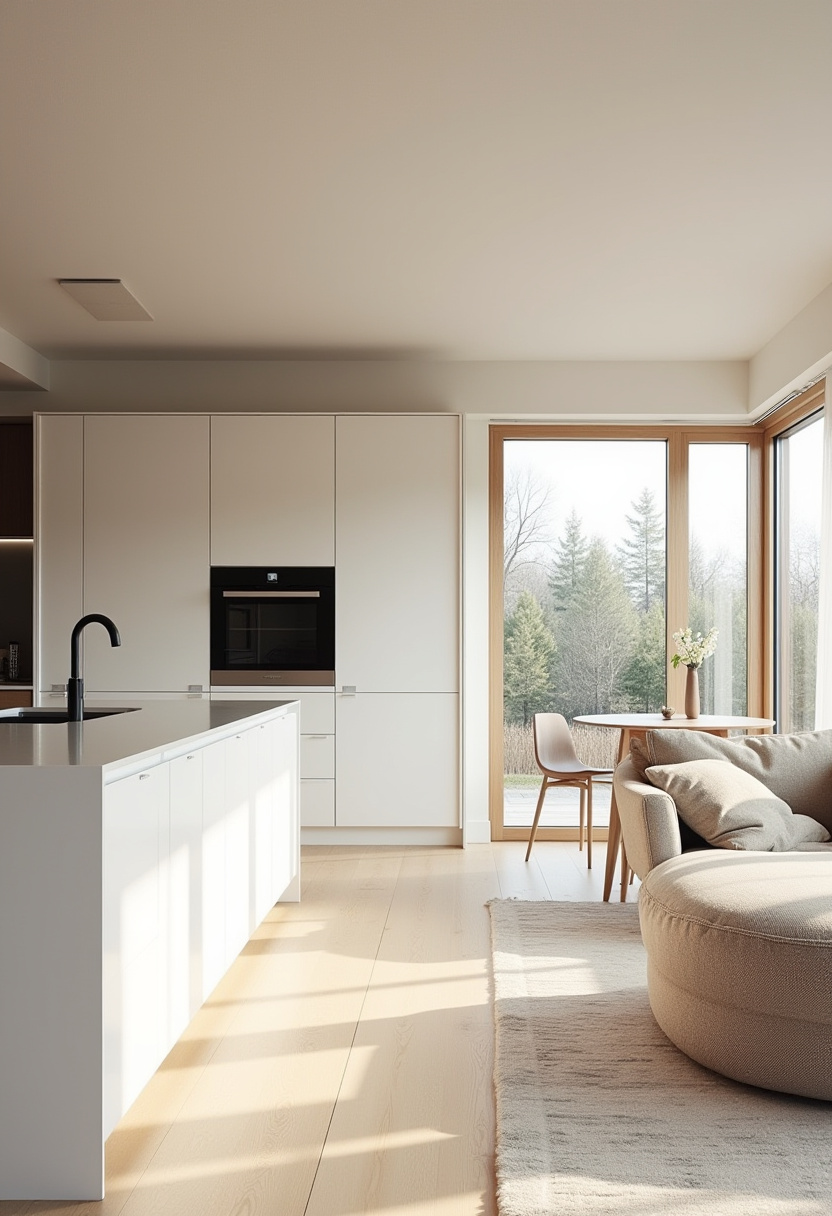 Open Kitchen With Living Room 1