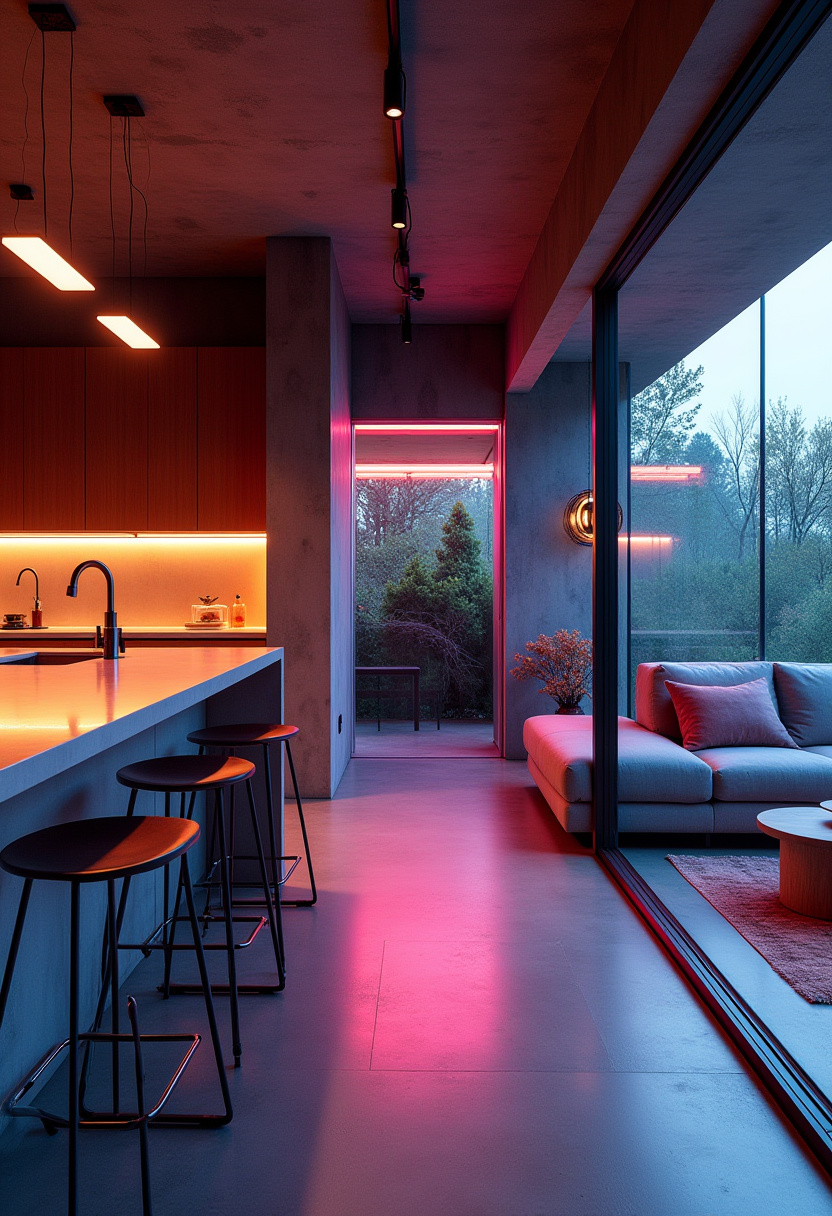 Open Kitchen With Living Room 11