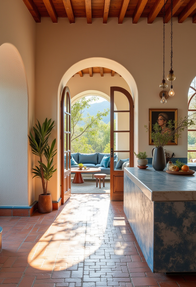 Open Kitchen With Living Room 12