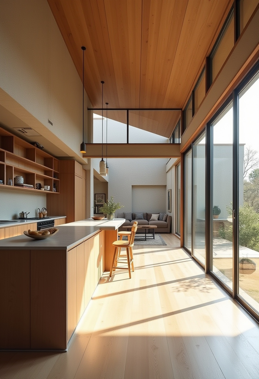 Open Kitchen With Living Room 13